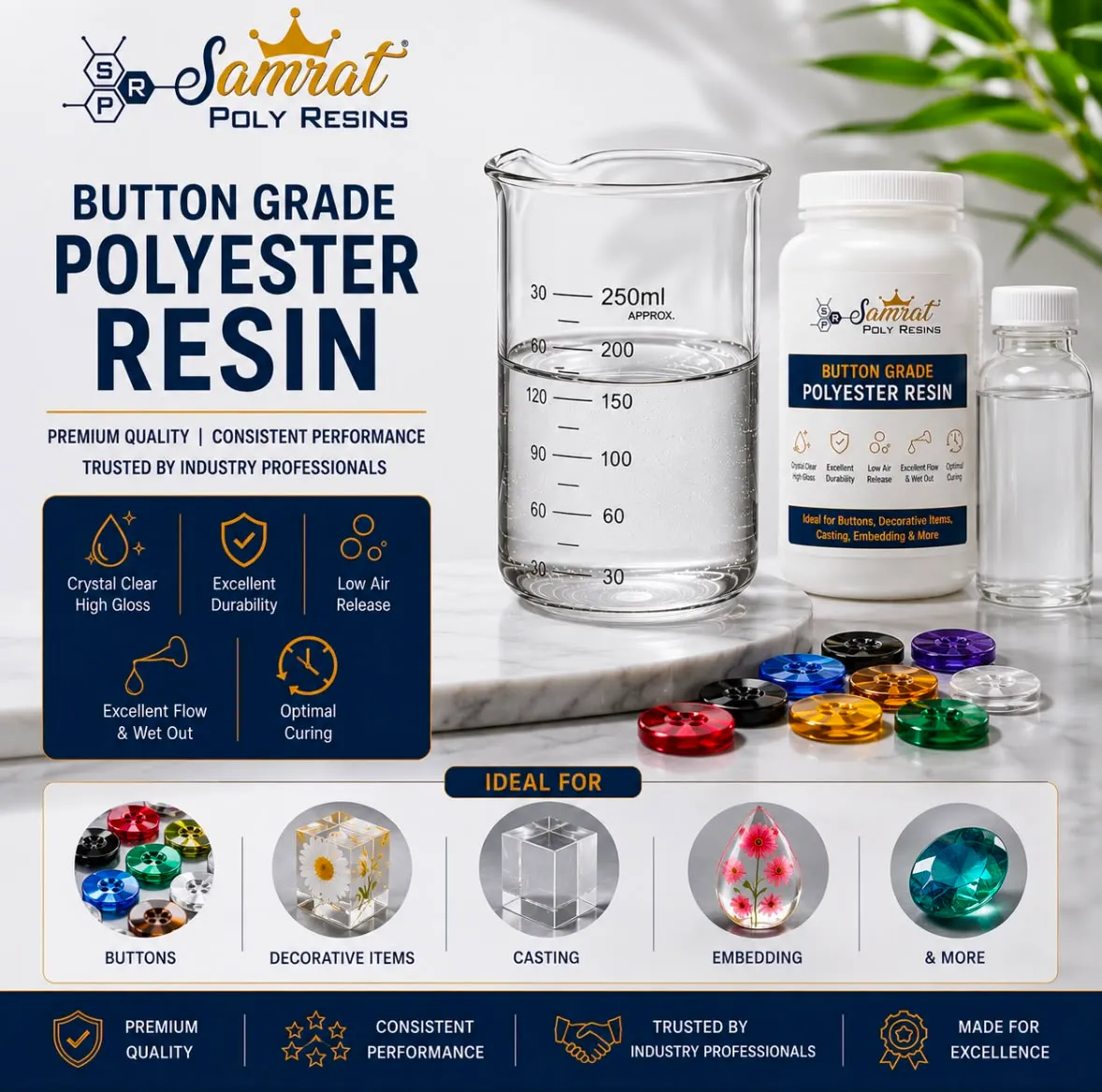 Button Grade Resin